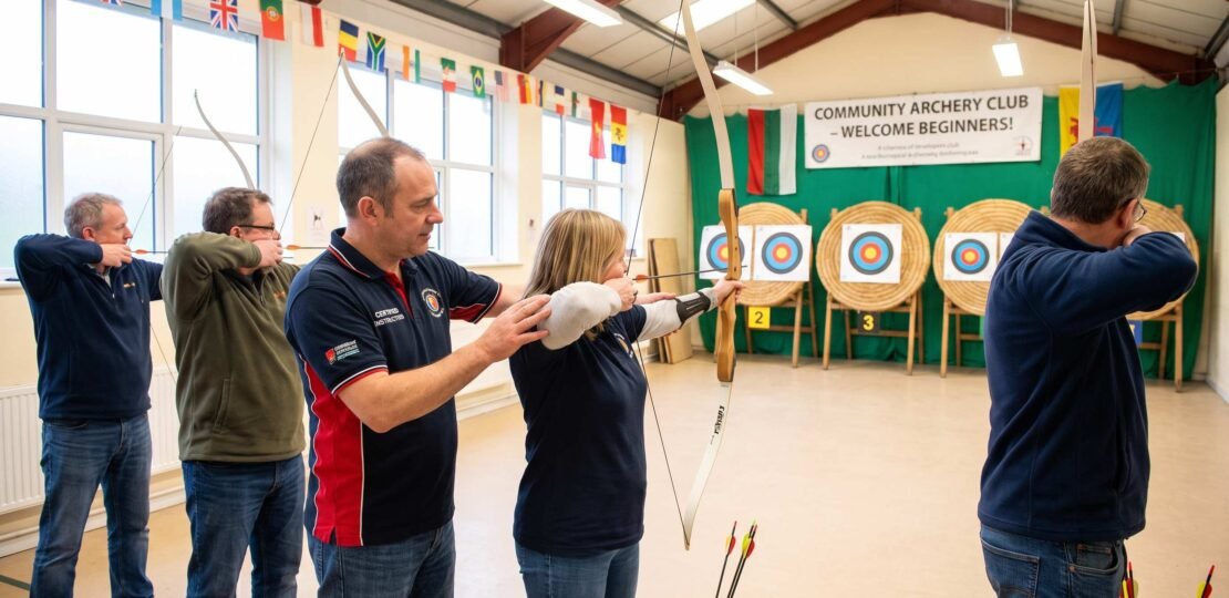 Archery Classes Near You: Beginners Learning at Indoor Range